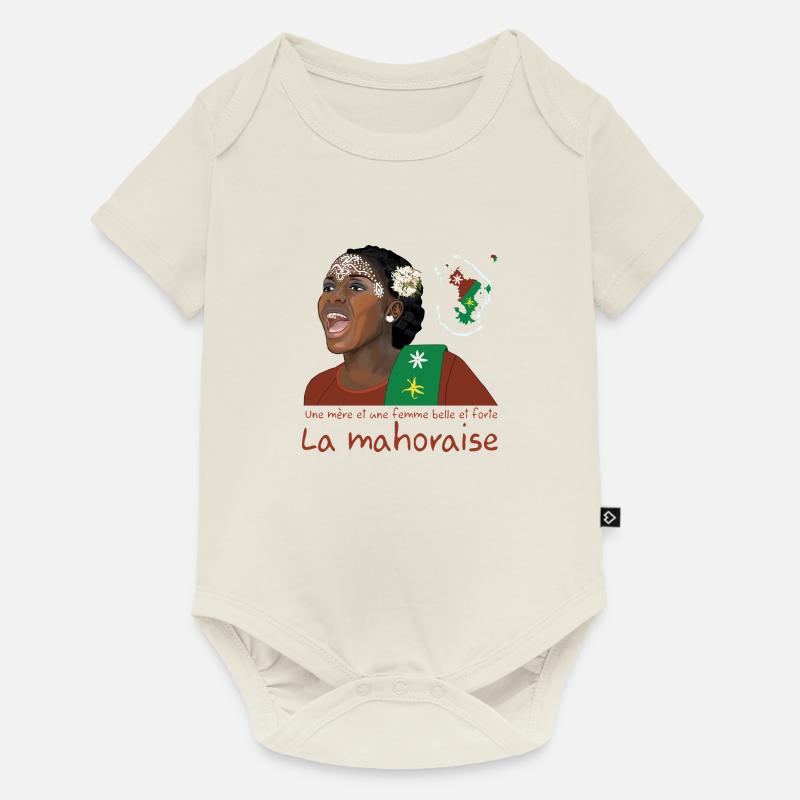 Mahoraise - Maore (Mayotte) île d'Afrique - rouge - Body à manches courtes Premium Bébé - blanc cassé