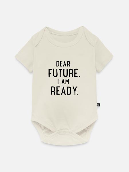 Zukunft - Baby Premium Kurzarmbody - Naturweiß