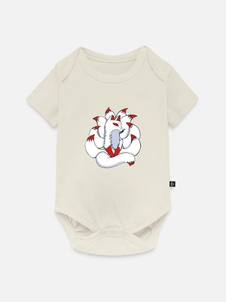 Neunschwänziger Fuchs Japanisch Otaku - Baby Premium Kurzarmbody - Naturweiß