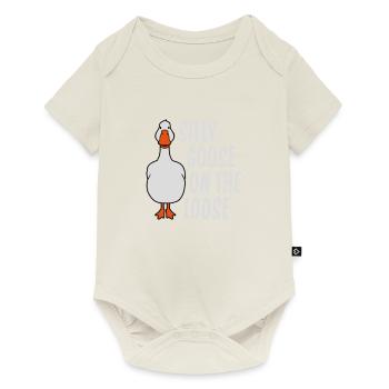 goose on the loose - Baby Premium short-sleeve bodysuit - off white - Front