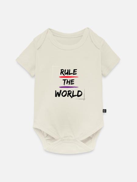 Rule the World - Baby Premium Kurzarmbody - Naturweiß