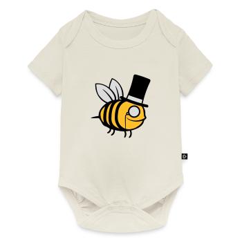 Chapeau haut de forme Sir Bee - Body à manches courtes Premium Bébé - blanc cassé - Devant