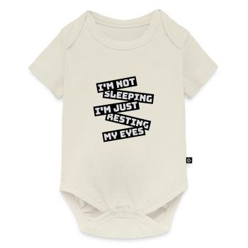 im not sleeping Zitat - Baby Premium Kurzarmbody - Naturweiß - Vorne