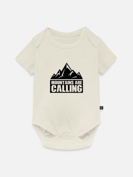 Mountains are Calling - Baby Premium Kurzarmbody - Naturweiß
