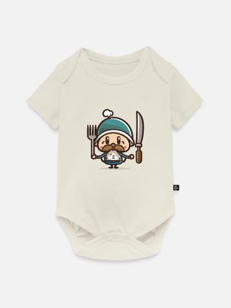 Thanksgiving-Pilger - Baby Premium Kurzarmbody - Naturweiß