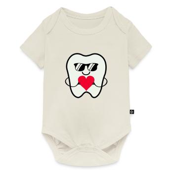 Zahn Smile Sunglasses - Baby Premium short-sleeve bodysuit - off white - Front