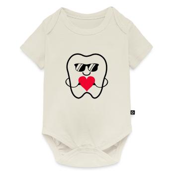 Lunettes de soleil Zahn Smile - Body à manches courtes Premium Bébé - blanc cassé - Devant