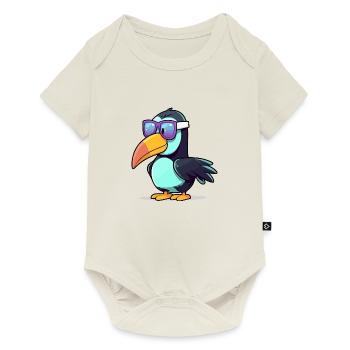Hob le toucan - Body à manches courtes Premium Bébé - blanc cassé - Devant