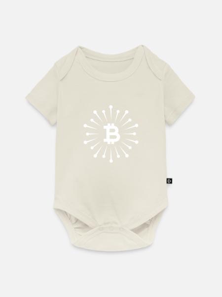 Crypto Bitcoin Trading - Baby Premium Kurzarmbody - Naturweiß