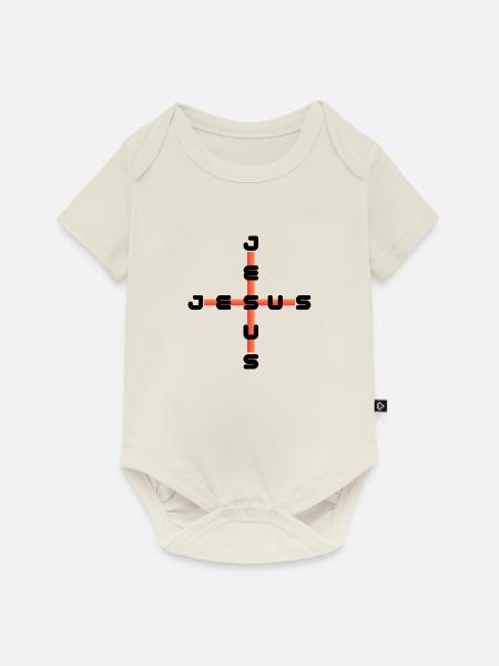 Jesus Jesus red - Baby Premium Kurzarmbody - Naturweiß