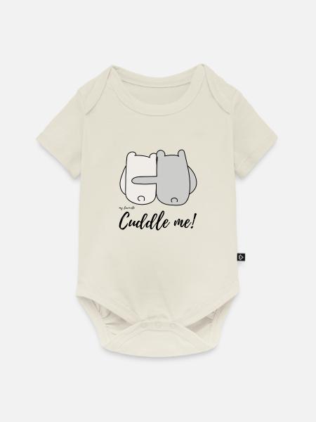 Cuddle me - Baby Premium Kurzarmbody - Naturweiß