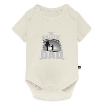 Walking dad shirt2 - Body à manches courtes Premium Bébé - blanc cassé - Devant