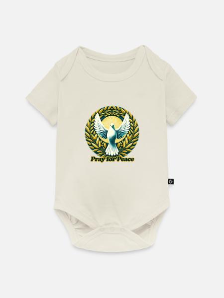 Betet für den Frieden - Baby Premium Kurzarmbody - Naturweiß