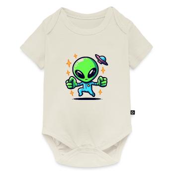 Rencontre extraterrestre - Body à manches courtes Premium Bébé - blanc cassé - Devant