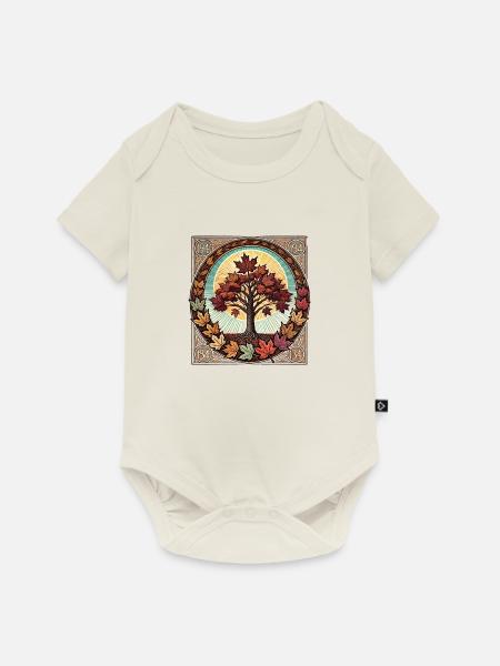 Ahornbaum - Baby Premium Kurzarmbody - Naturweiß