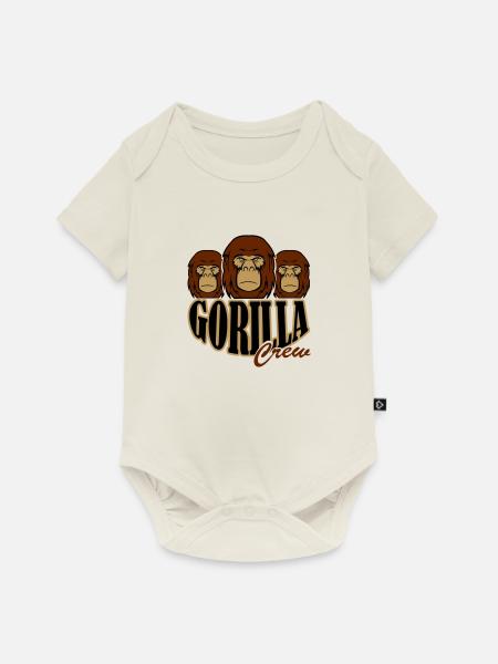 gorilla crew - Baby Premium Kurzarmbody - Naturweiß