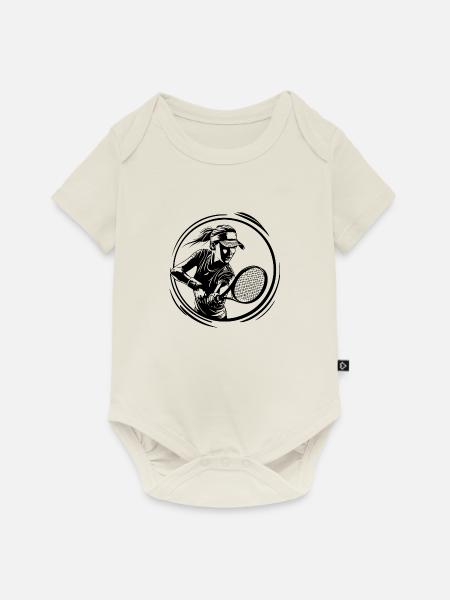 Tennis Spielerin - Baby Premium Kurzarmbody - Naturweiß