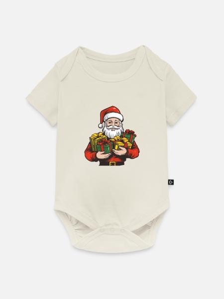 Weihnachtsmann - Baby Premium Kurzarmbody - Naturweiß