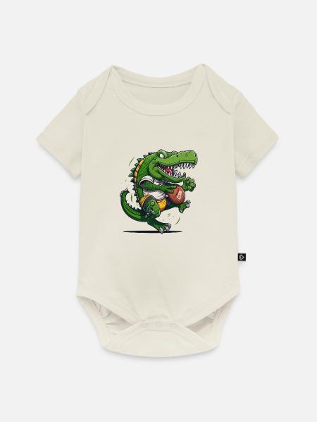 Amerika Kroko - Baby Premium Kurzarmbody - Naturweiß