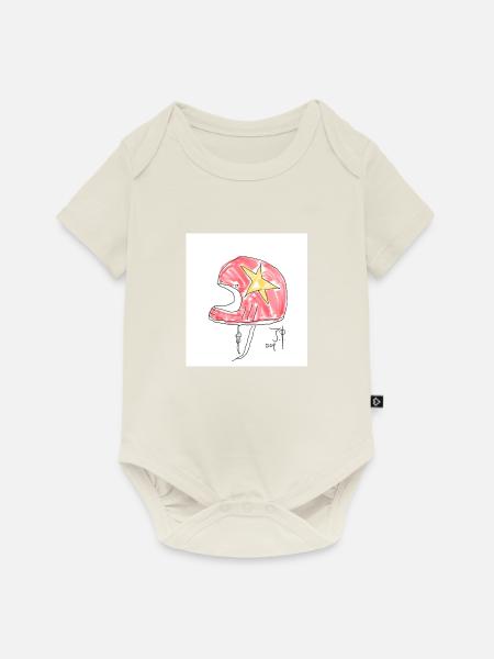 Helmet - Baby Premium Kurzarmbody - Naturweiß