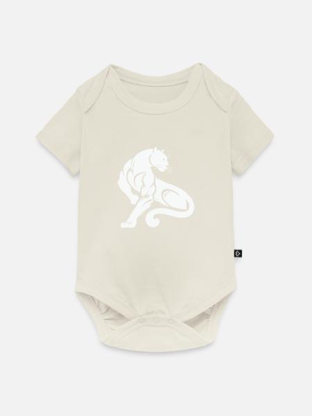 Panther Leopard - Baby Premium Kurzarmbody - Naturweiß