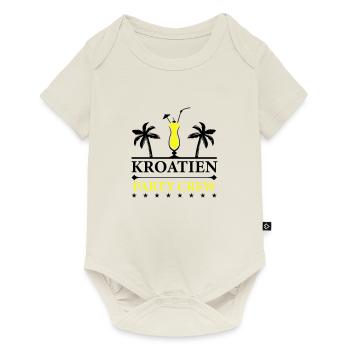 Équipe de fête en Croatie - Body à manches courtes Premium Bébé - blanc cassé - Devant
