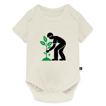 Plantes d’arbres Environnement de jardin - Body à manches courtes Premium Bébé - blanc cassé - Devant