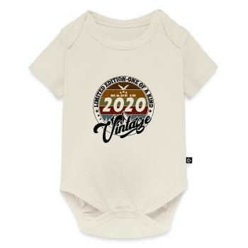 Elegant Vintage: 2020 Retro Geschenk 2020 2025 - Baby Premium Kurzarmbody - Naturweiß - Vorne