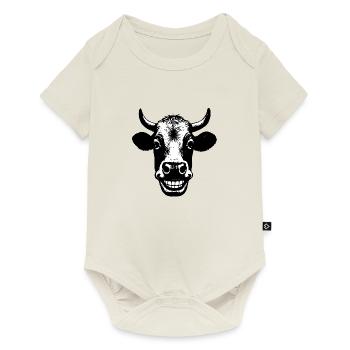 Grinning Cow - Baby Premium short-sleeve bodysuit - off white - Front