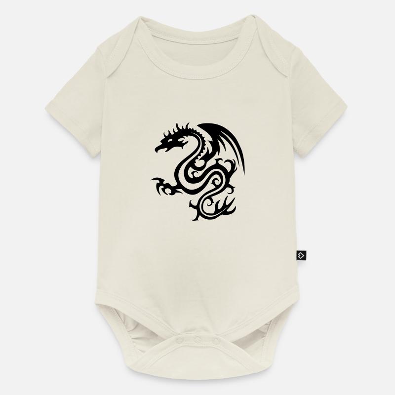 Drache - Baby Premium Kurzarmbody - Naturweiß