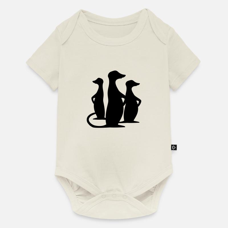 erdmännchen - Baby Premium Kurzarmbody - Naturweiß