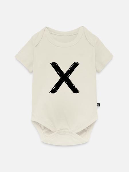 X - Baby Premium Kurzarmbody - Naturweiß