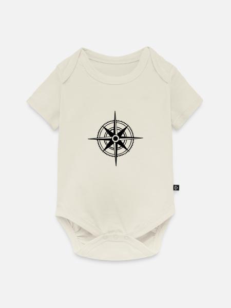 compass - Baby Premium Kurzarmbody - Naturweiß