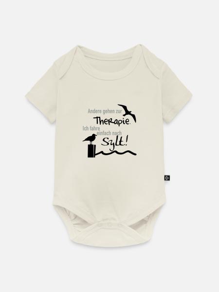 Therapie Sylt - Baby Premium Kurzarmbody - Naturweiß