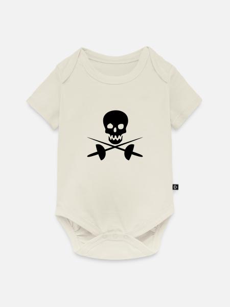 fechten - Baby Premium Kurzarmbody - Naturweiß