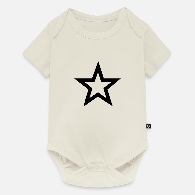 étoile - Body à manches courtes Premium Bébé - blanc cassé
