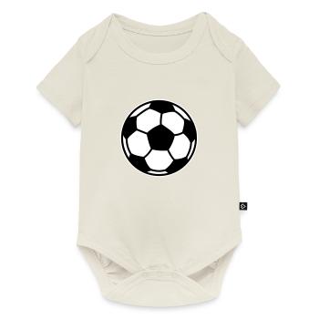 soccer football ball - Baby Premium short-sleeve bodysuit - off white - Front