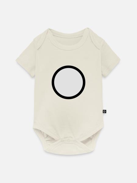 Kreis Hintergrund Ball - Baby Premium Kurzarmbody - Naturweiß