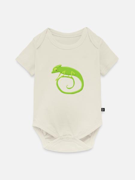 Chamäleonkringel - Baby Premium Kurzarmbody - Naturweiß