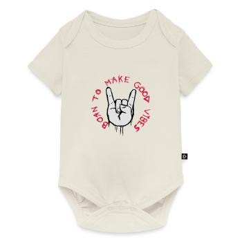 good vibes (metalhand) - Body à manches courtes Premium Bébé - blanc cassé - Devant