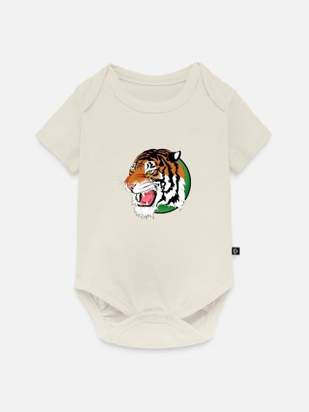 Löwe Tiger Leopard Raubtier - Baby Premium Kurzarmbody - Naturweiß