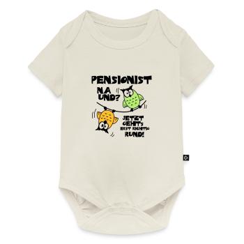 Eulen Pensionist - na und? - Baby Premium Kurzarmbody - Naturweiß - Vorne