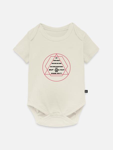 WIE GERNE DISKUTIEREN SIE? - Baby Premium Kurzarmbody - Naturweiß