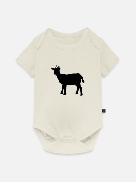goat10 - Baby Premium Kurzarmbody - Naturweiß