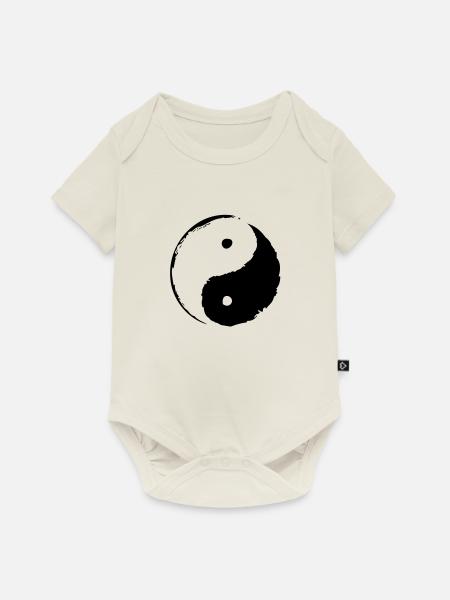 ying_yang_small - Baby Premium Kurzarmbody - Naturweiß