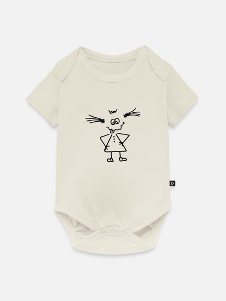 Freaky Power Girl - Baby Premium Kurzarmbody - Naturweiß