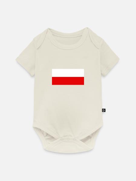 Polen - Baby Premium Kurzarmbody - Naturweiß