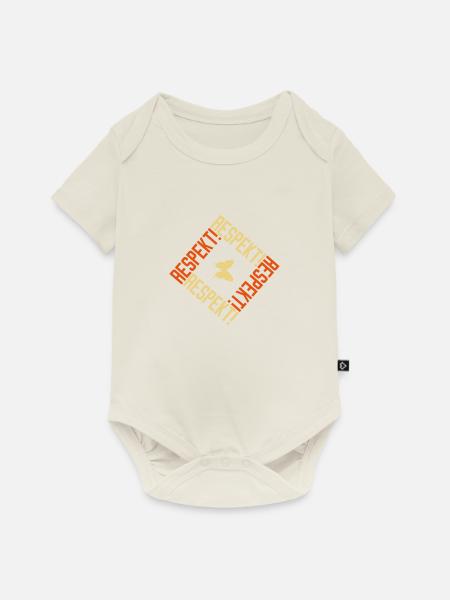 Respekt Schmetterling Abstrakt Muster Motto - Baby Premium Kurzarmbody - Naturweiß