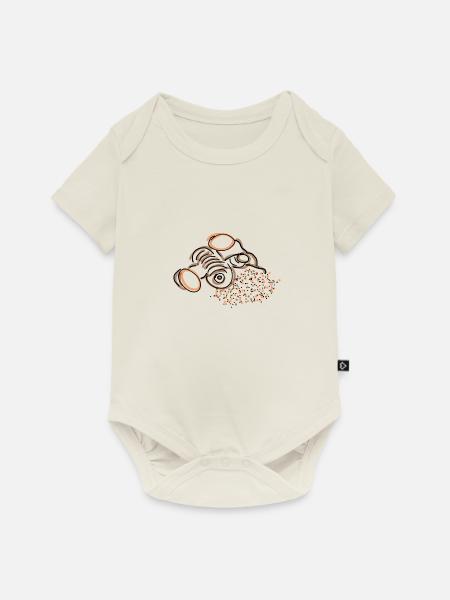 Kurkuma - Baby Premium Kurzarmbody - Naturweiß