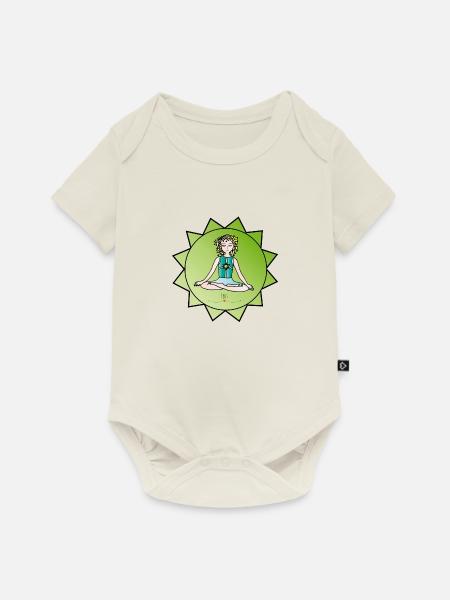 Die Hüterin der Kinder -Yogasitz - Baby Premium Kurzarmbody - Naturweiß